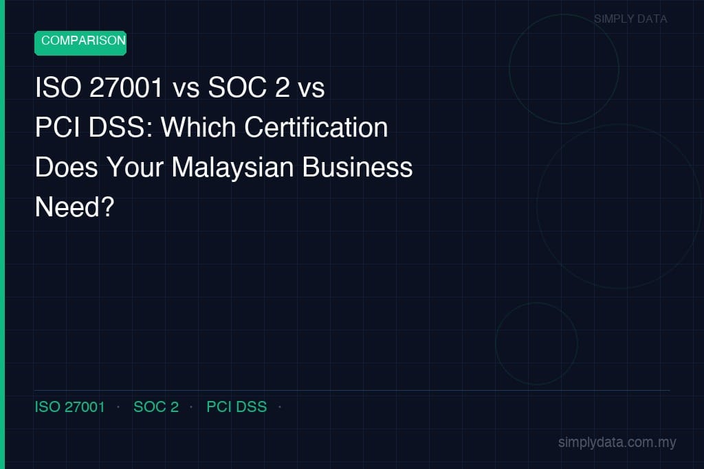 iso 27001 vs soc2 vs pci dss malaysia
