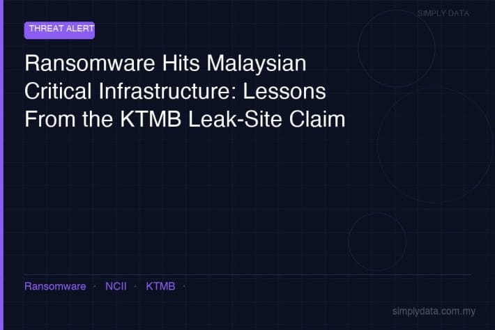 ransomware malaysia critical infrastructure ktmb