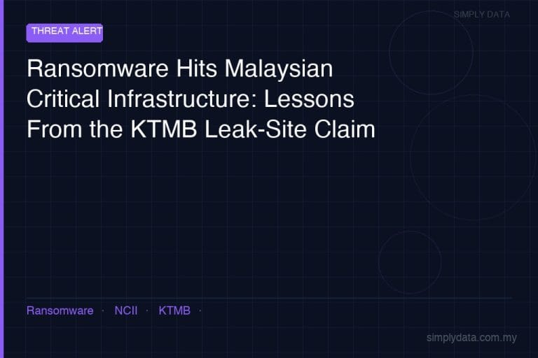 Ransomware Hits Malaysian Critical Infrastructure: Lessons From the KTMB Leak-Site Claim