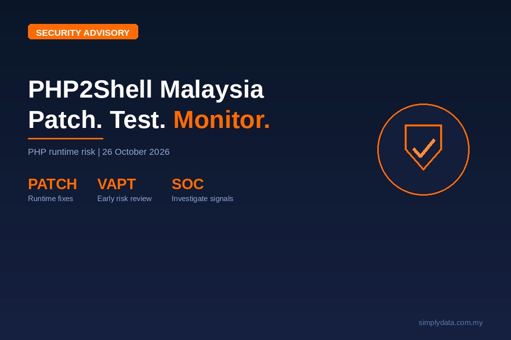 PHP2Shell Malaysia — patch, test and monitor