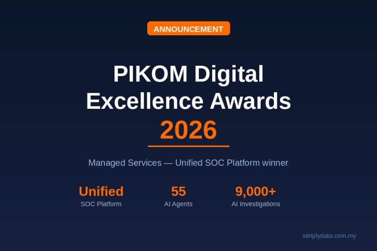 Simply Data Wins PIKOM Digital Excellence Awards 2026 for Unified SOC Platform